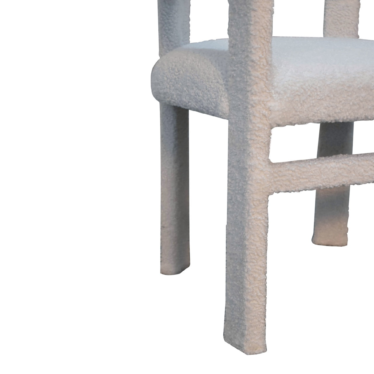 Fauteuil d'appoint en boucle blanche