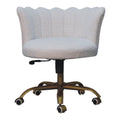Fauteuil pivotant en boucle blanche
