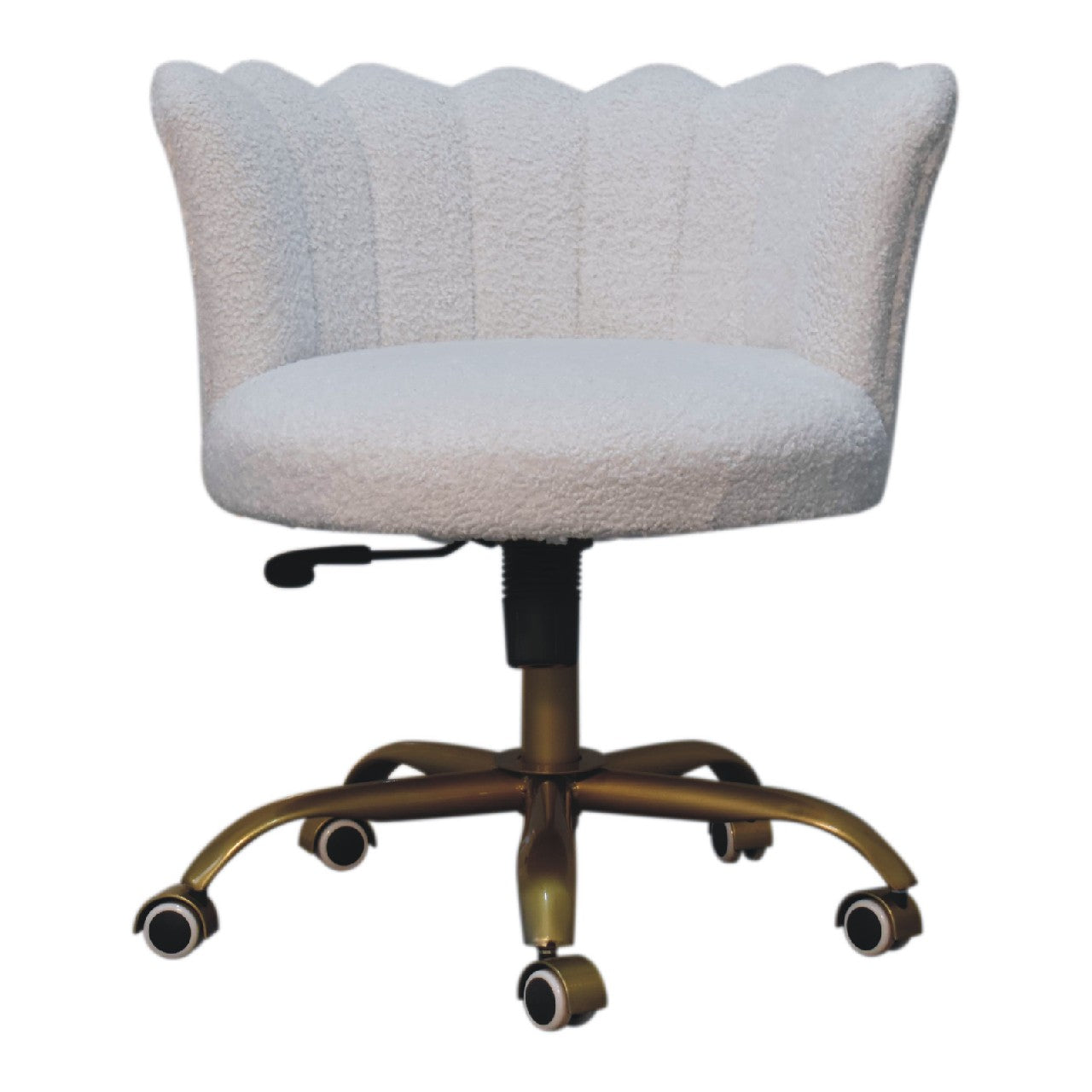 Fauteuil pivotant en boucle blanche