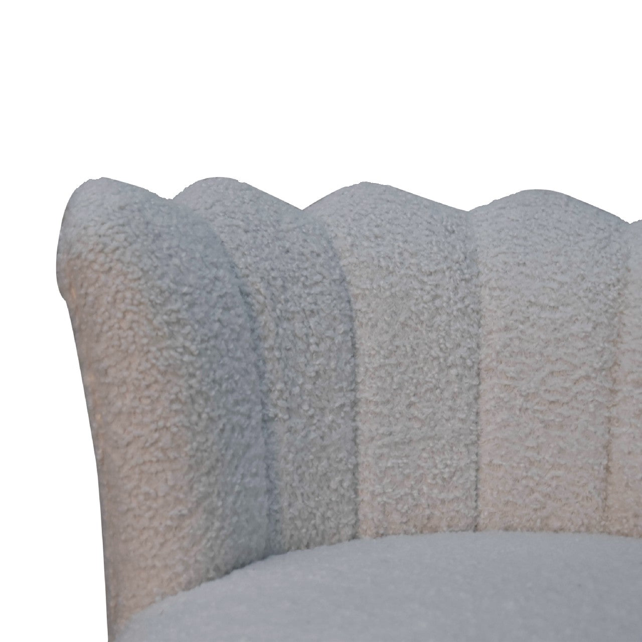 Fauteuil pivotant en boucle blanche