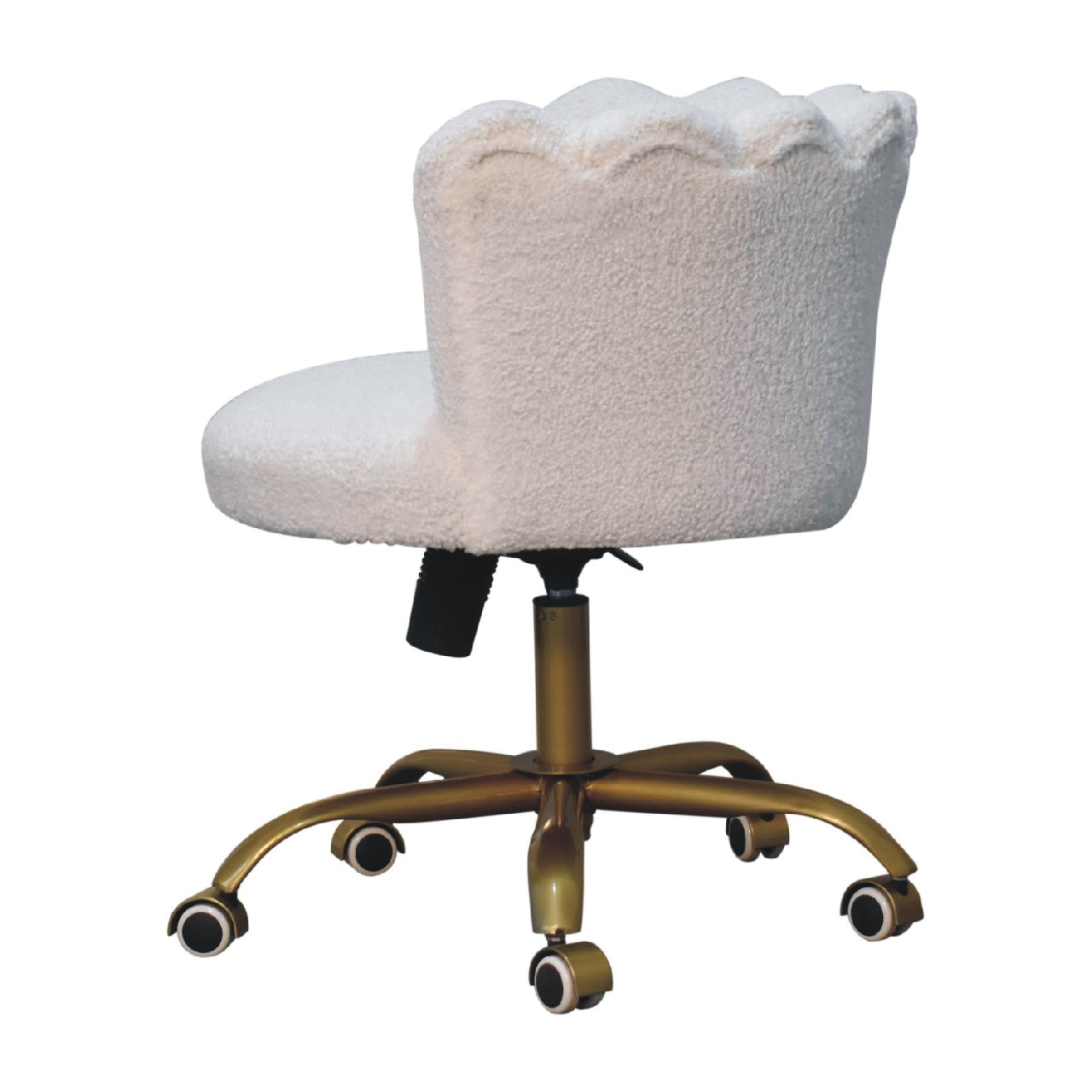 Fauteuil pivotant en boucle blanche