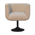 Fauteuil pivotant en bouclette crème