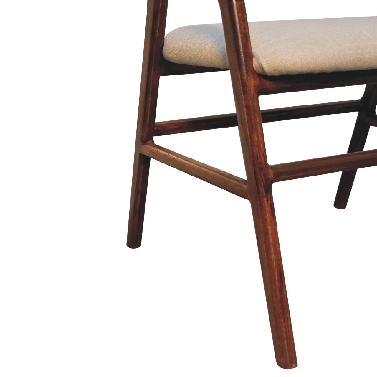 Fauteuil Art déco en lin châtaigne
