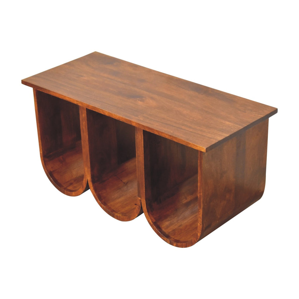 Table basse à trois portes