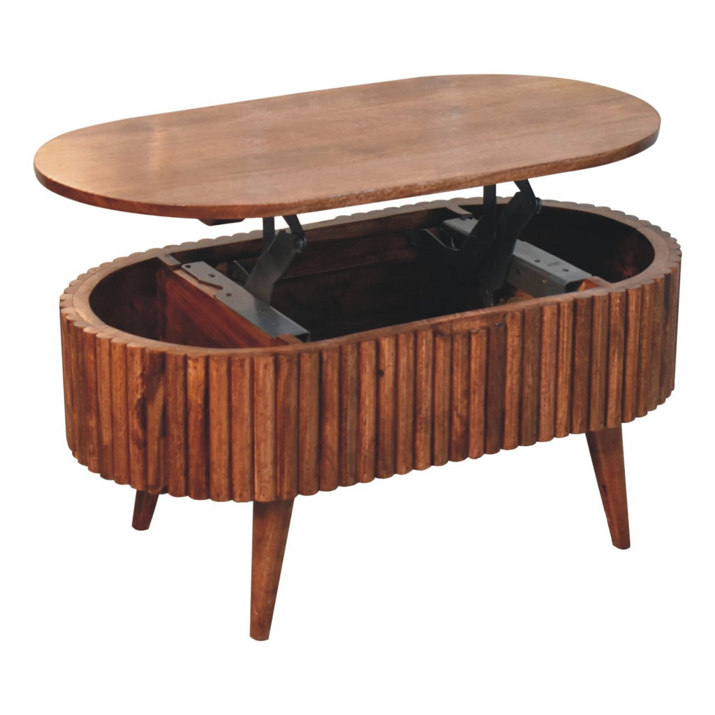 Table basse Mokka miel caramel