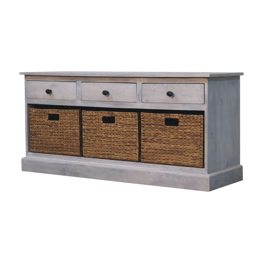 Armoire de rangement pour paniers de lavage à l'acide