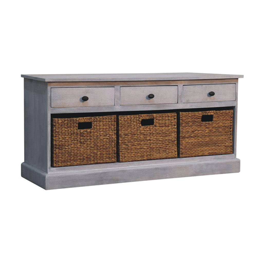 Armoire de rangement pour paniers de lavage à l'acide