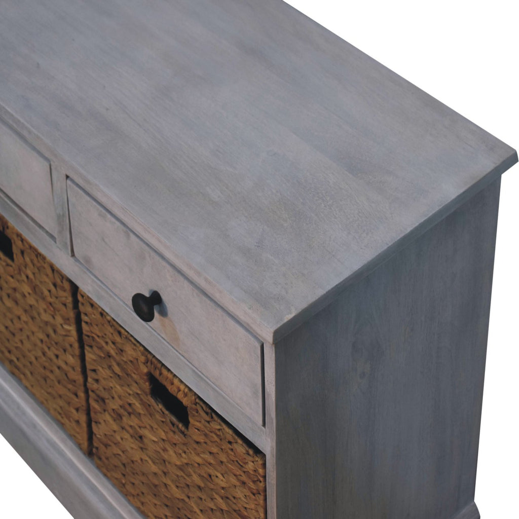 Armoire de rangement pour paniers de lavage à l'acide