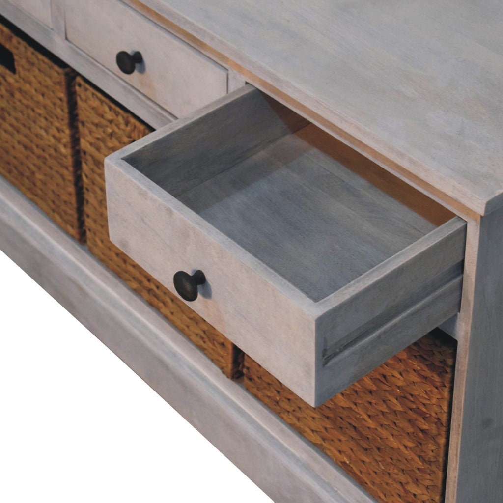 Armoire de rangement pour paniers de lavage à l'acide