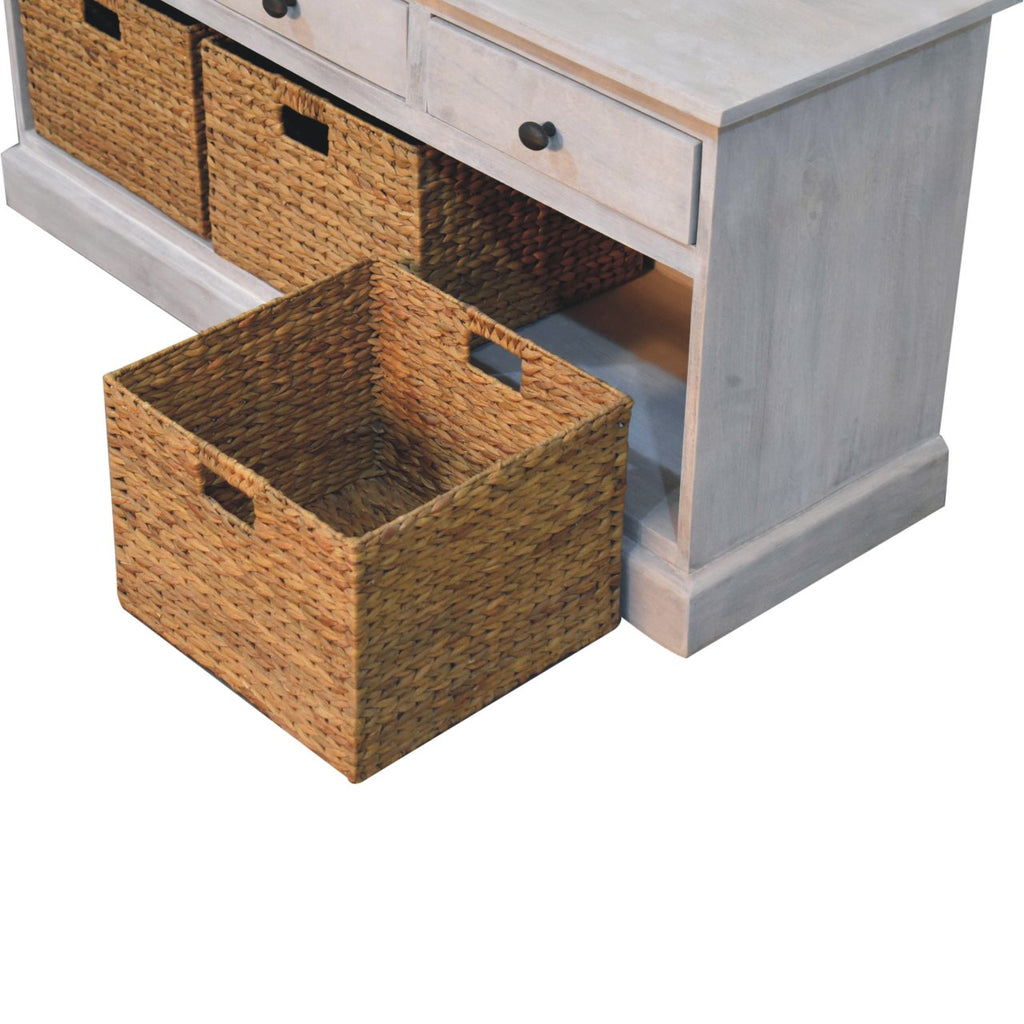 Armoire de rangement pour paniers de lavage à l'acide
