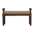 Banc en lin couleur terre d'Amber Oak
