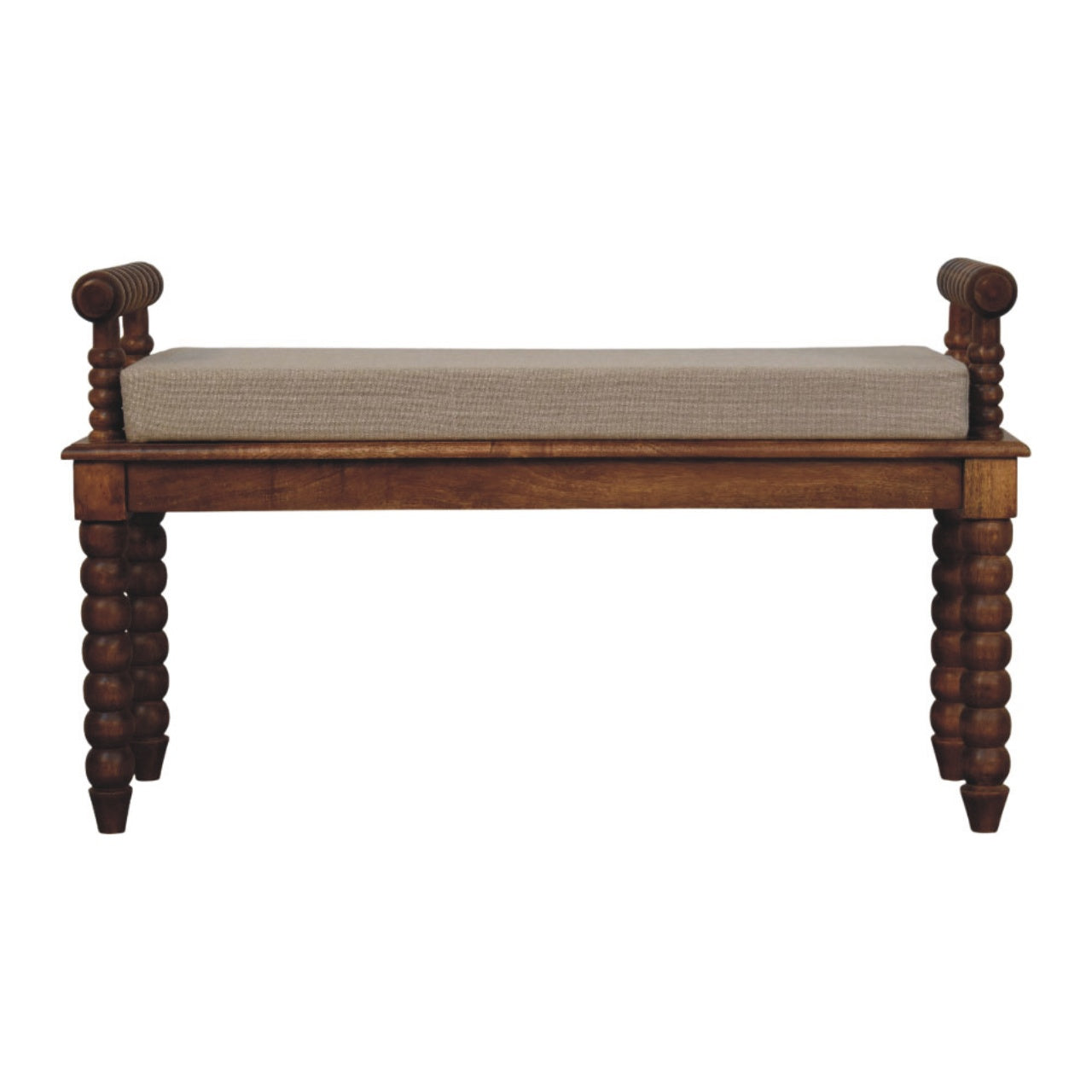 Banc en lin couleur terre d'Amber Oak