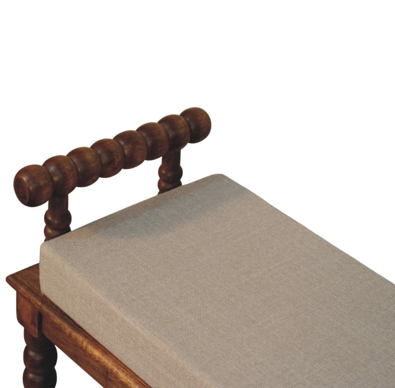 Banc en lin couleur terre d'Amber Oak