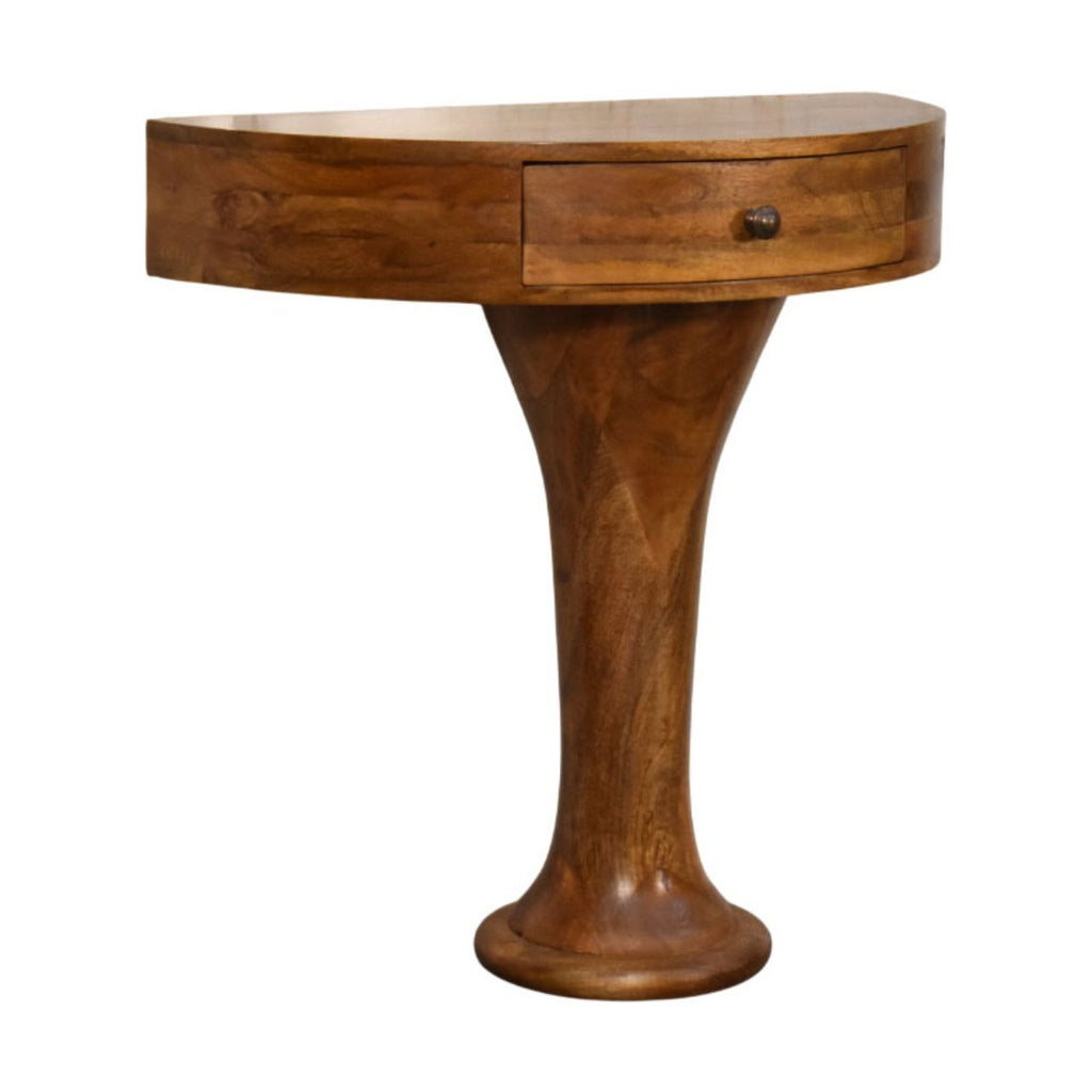 Console sur piédestal en ambre