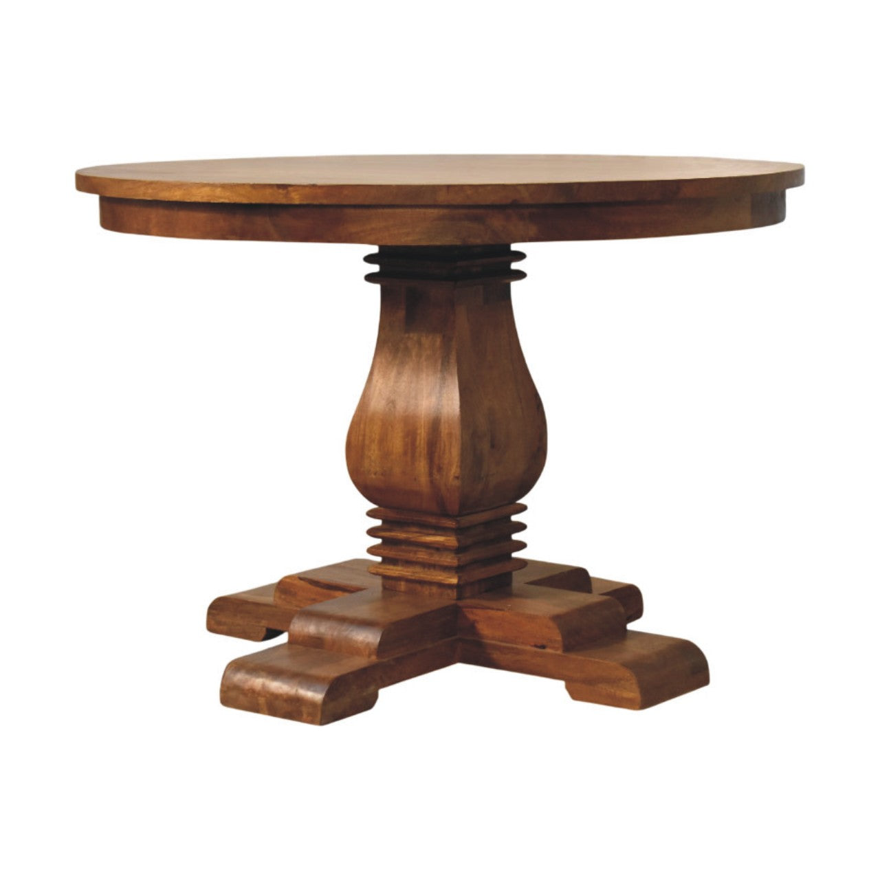 Table de salle à manger ronde sur pied central