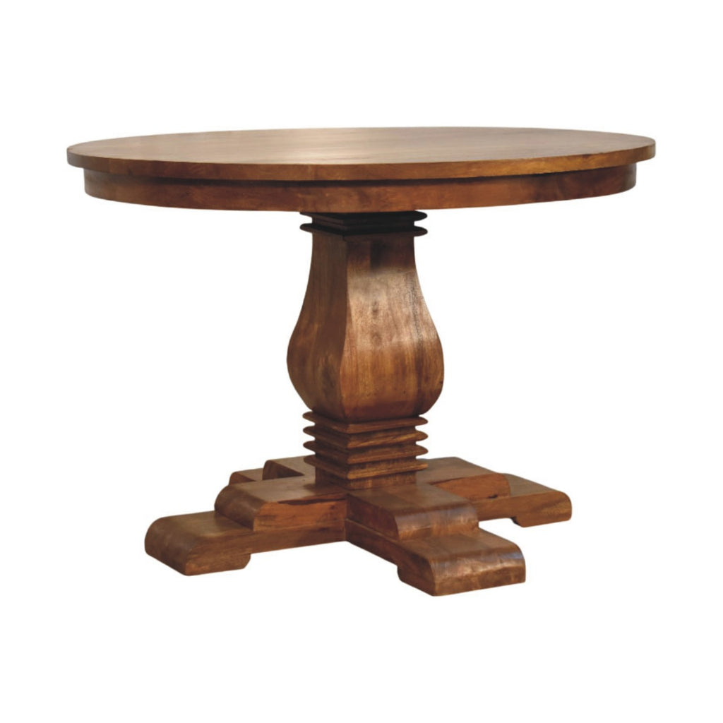 Table de salle à manger ronde sur pied central