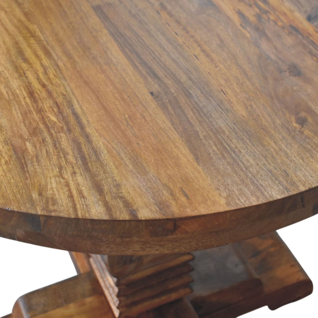 Table de salle à manger ronde sur pied central