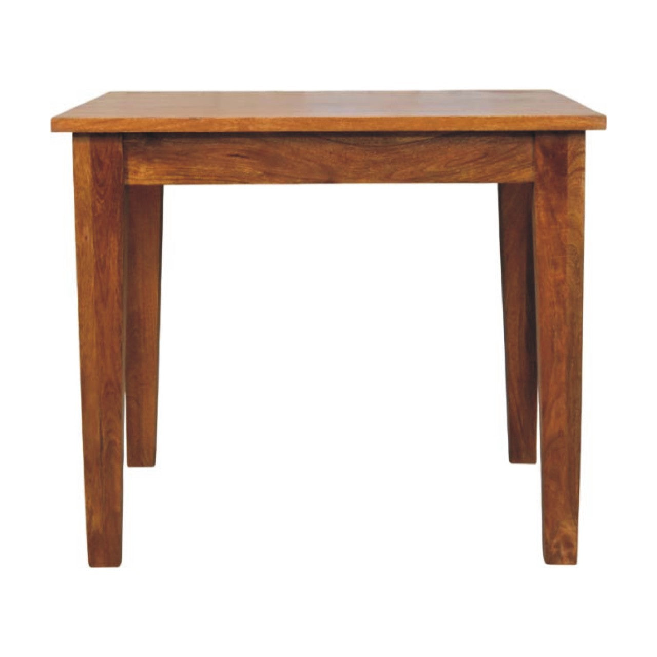 Table de salle à manger en bois massif de teck doré