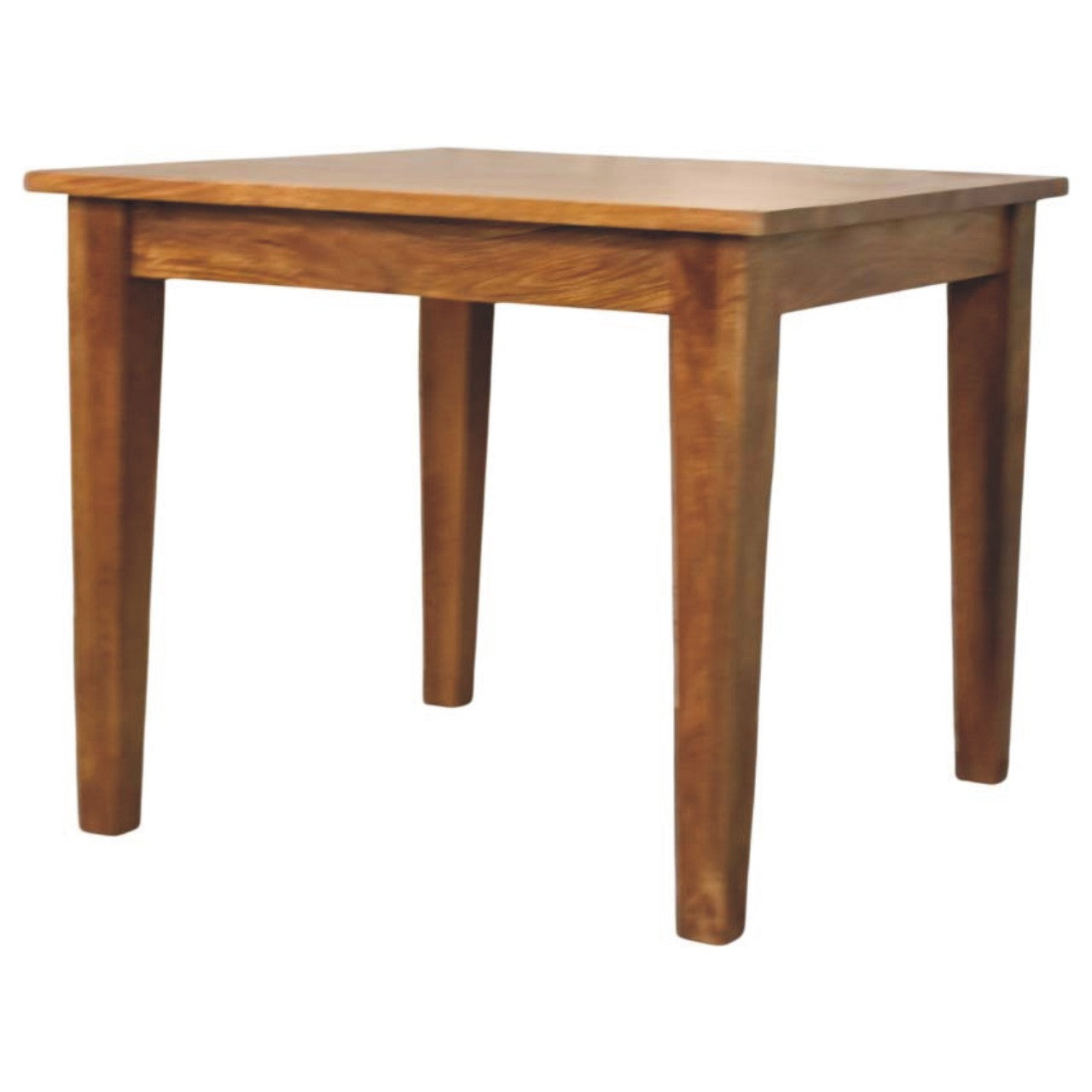 Table de salle à manger en bois massif de teck doré