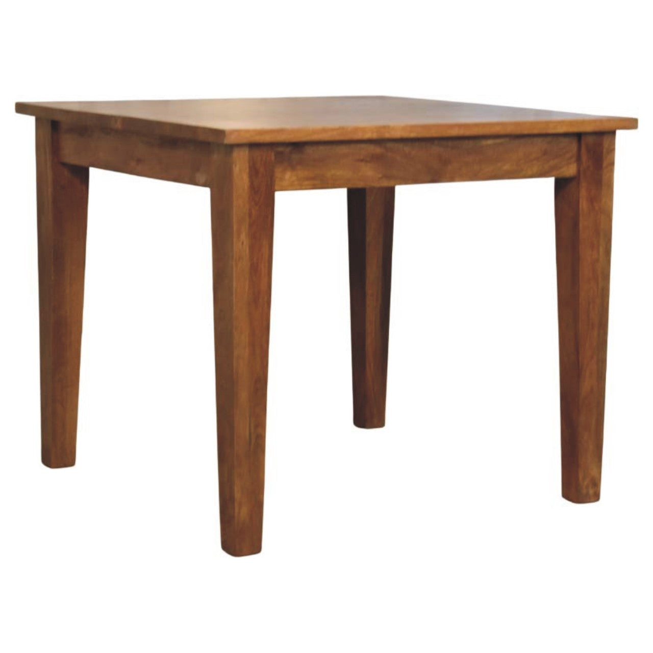 Table de salle à manger en bois massif de teck doré