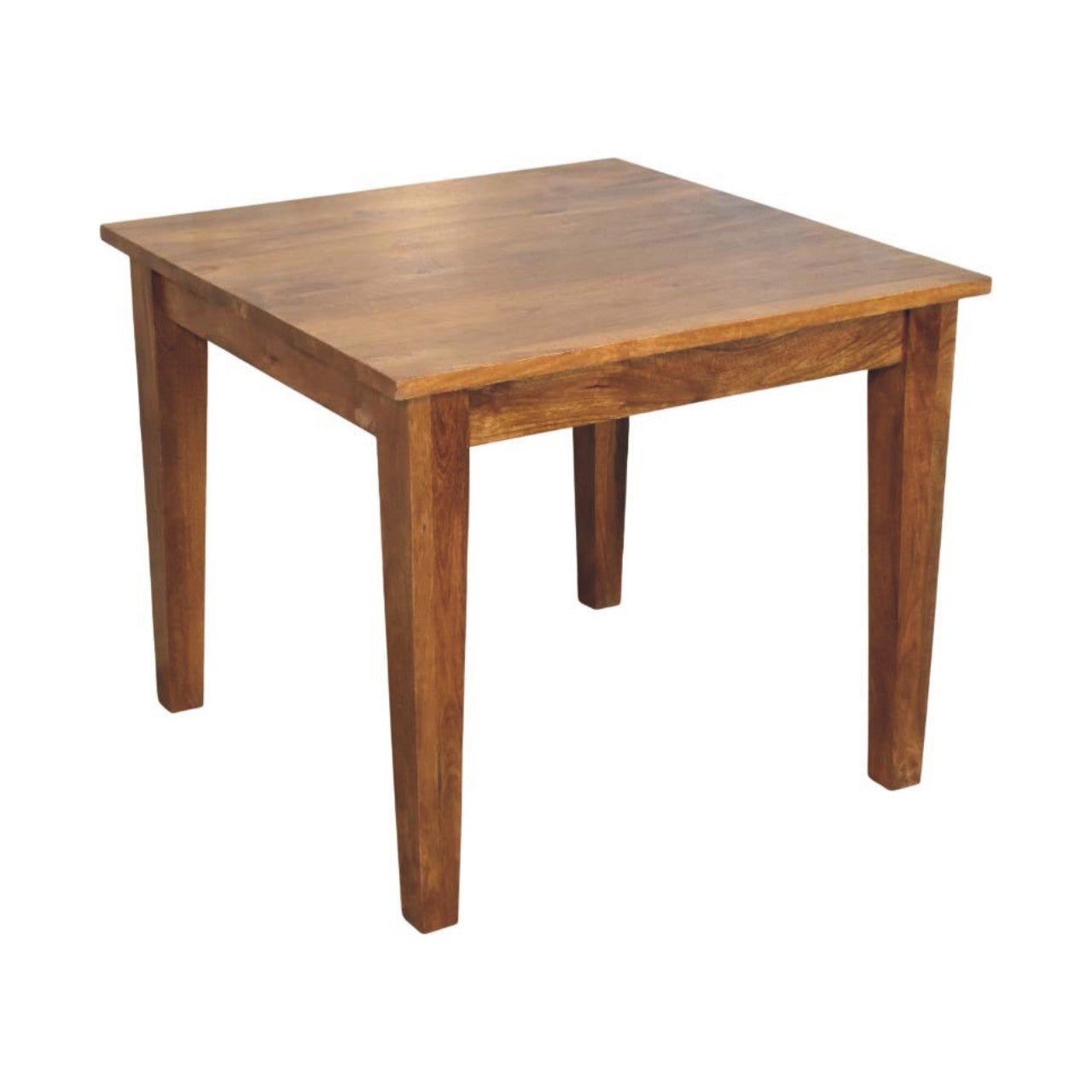 Table de salle à manger en bois massif de teck doré