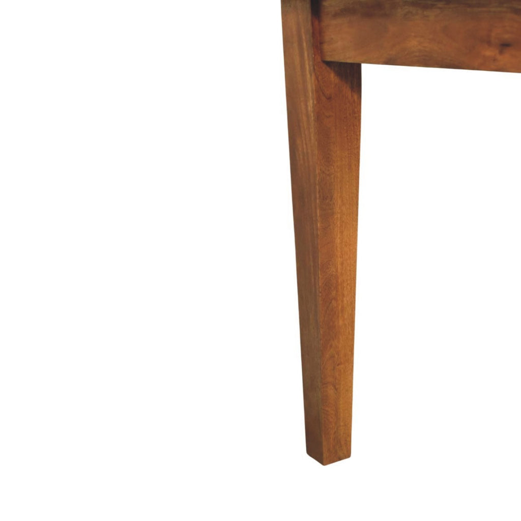 Table de salle à manger en bois massif de teck doré