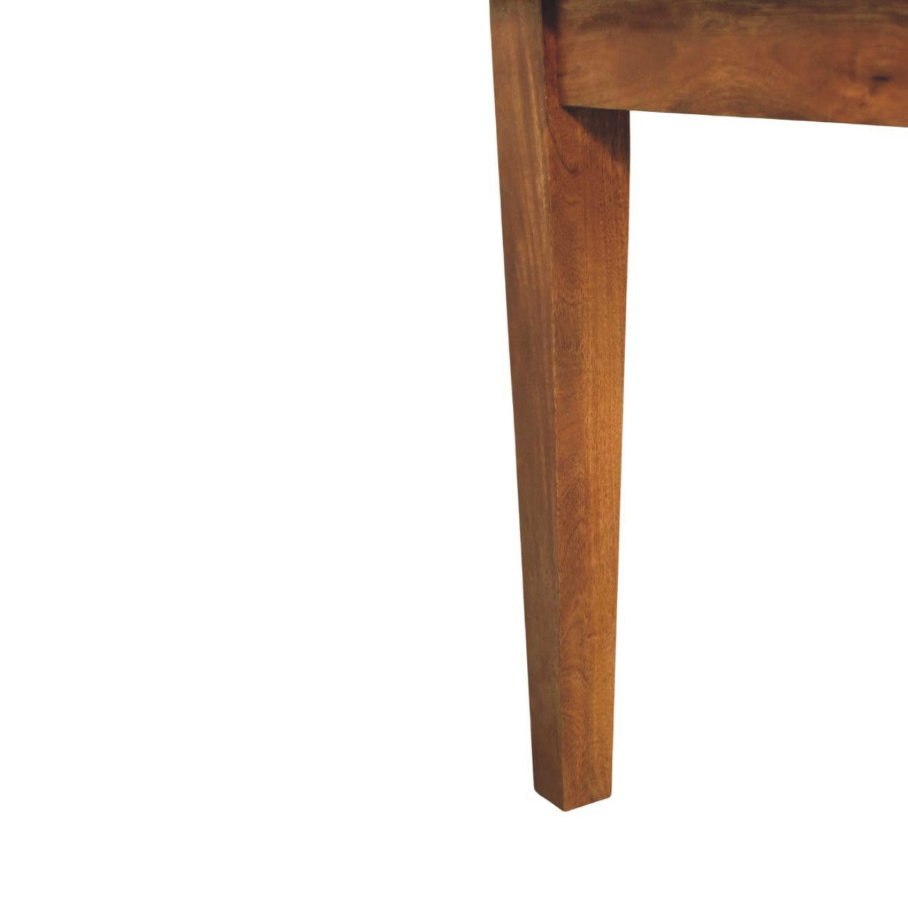 Table de salle à manger en bois massif de teck doré