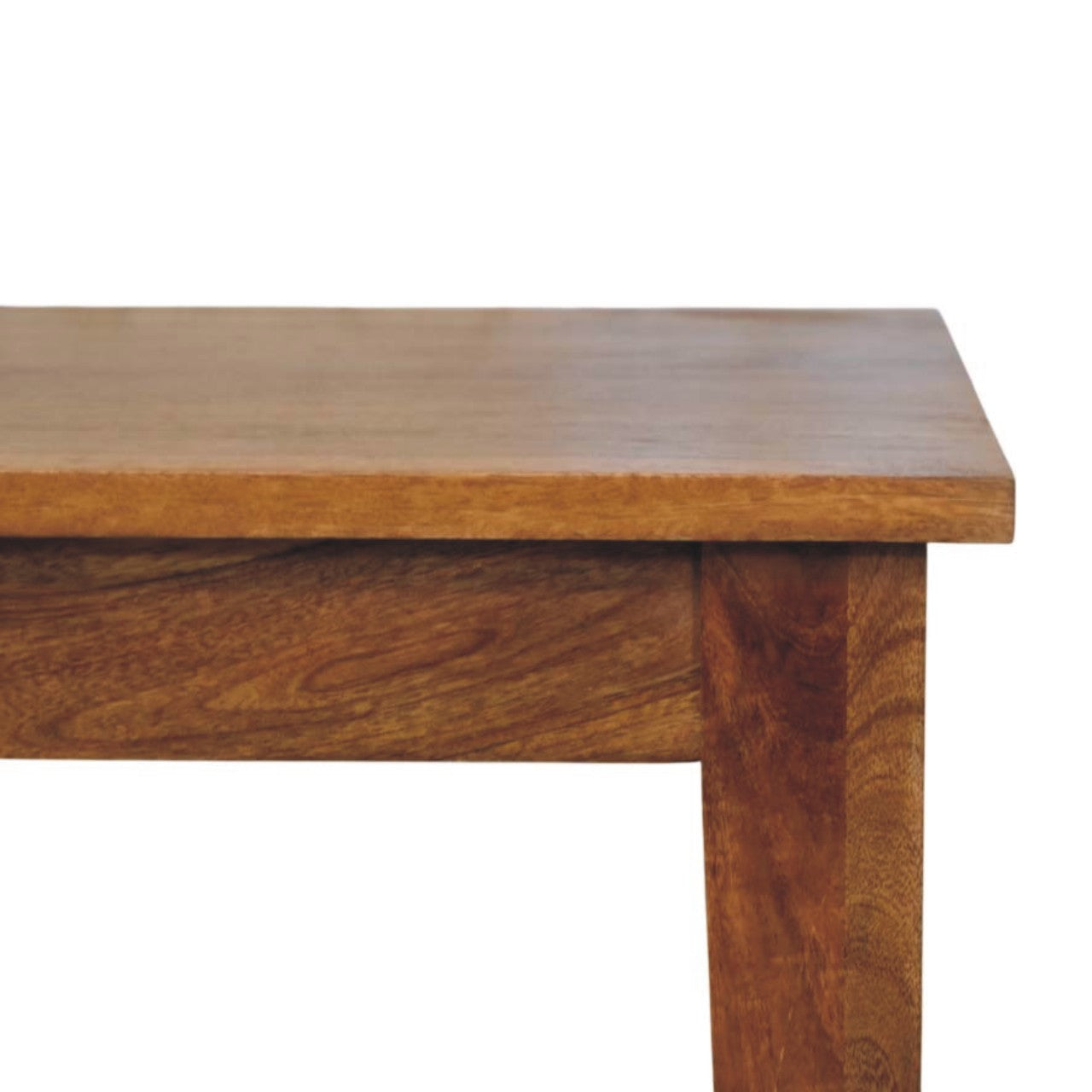Table de salle à manger en bois massif de teck doré