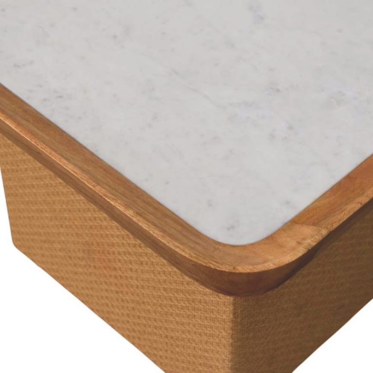 Table basse Chatai avec plateau en marbre