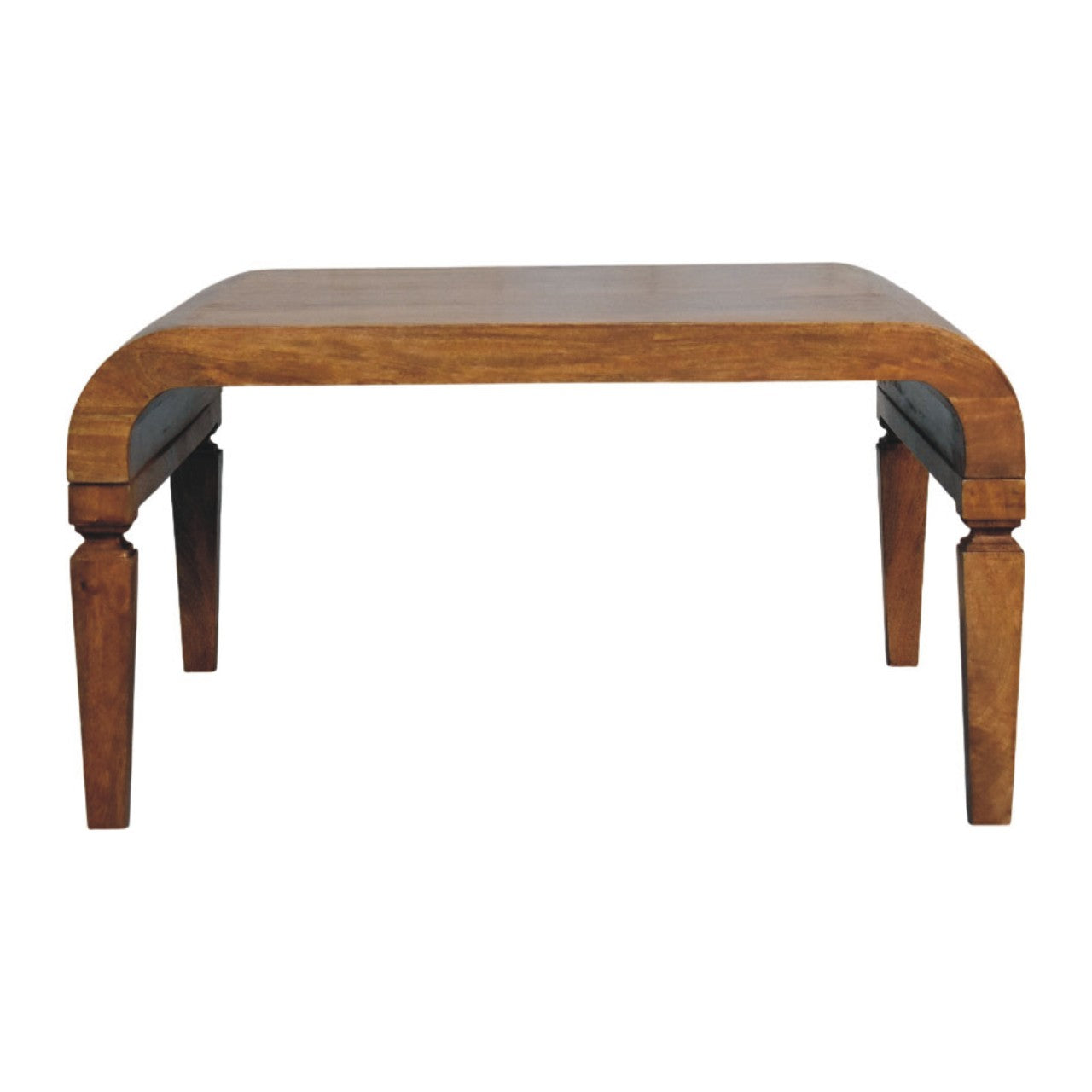 Table basse à cadre incurvé