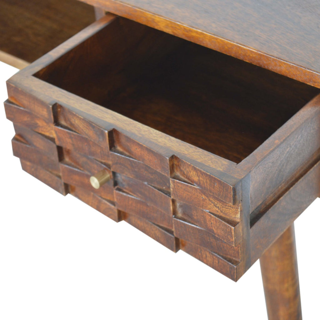 Bureau en carreaux de châtaignier