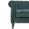 Chesterfield en velours vert émeraude