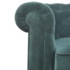 Chesterfield en velours vert émeraude