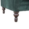 Chesterfield en velours vert émeraude