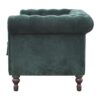 Chesterfield en velours vert émeraude