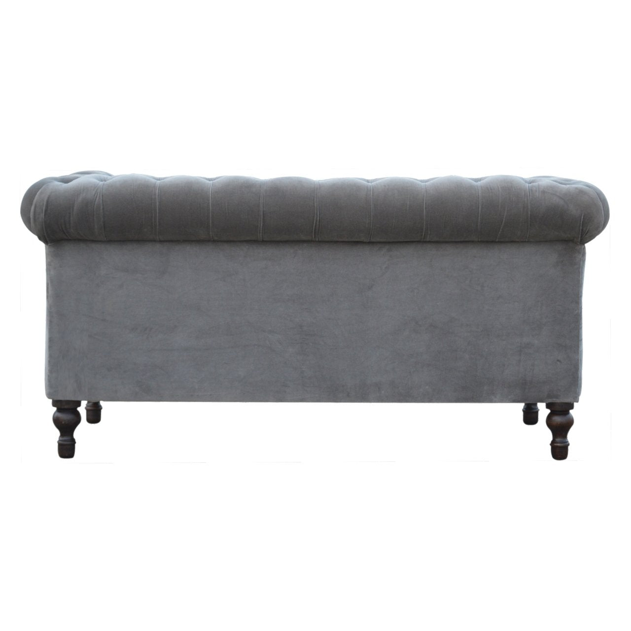 Canapé Chesterfield en velours gris