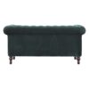 Chesterfield en velours vert émeraude