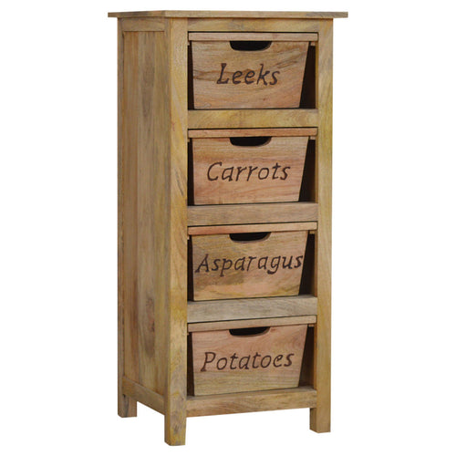 Armoire de cuisine sculptée