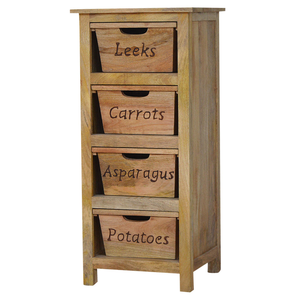 Armoire de cuisine sculptée