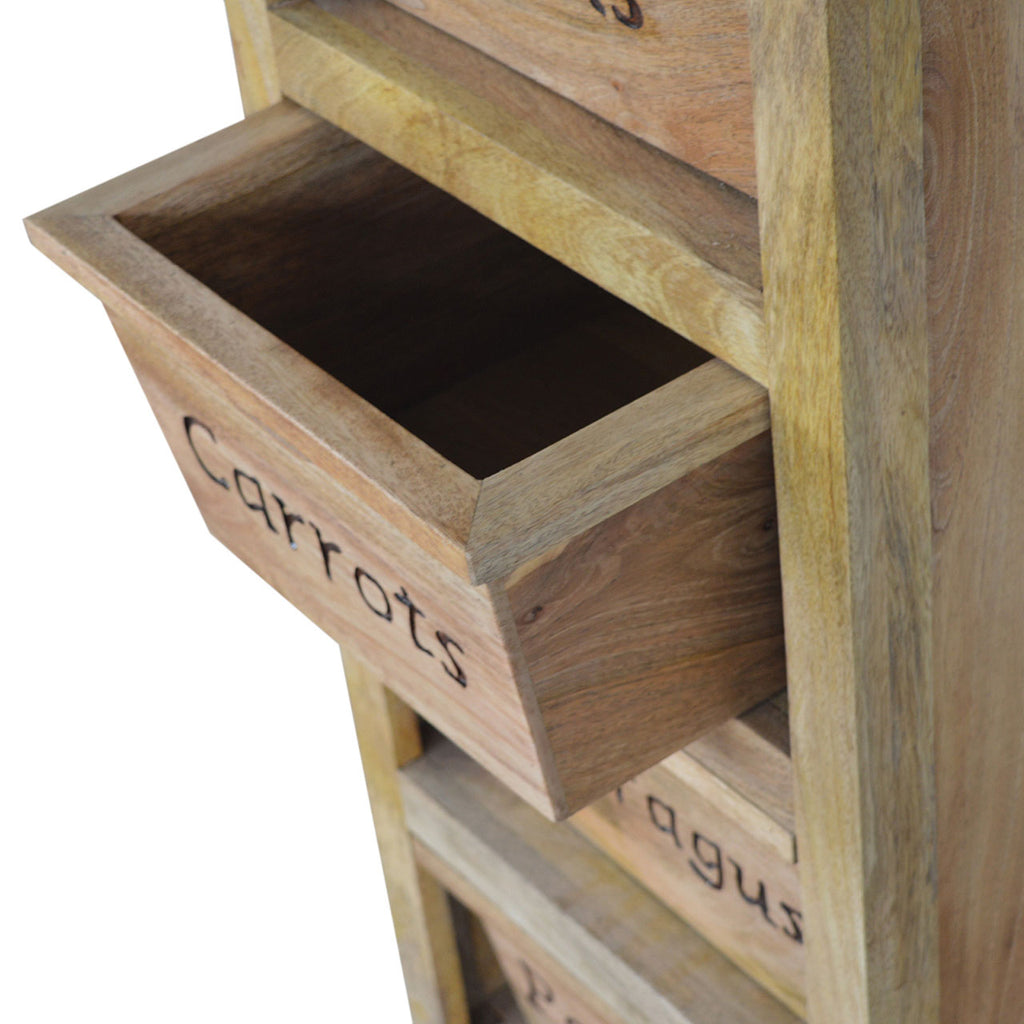 Armoire de cuisine sculptée