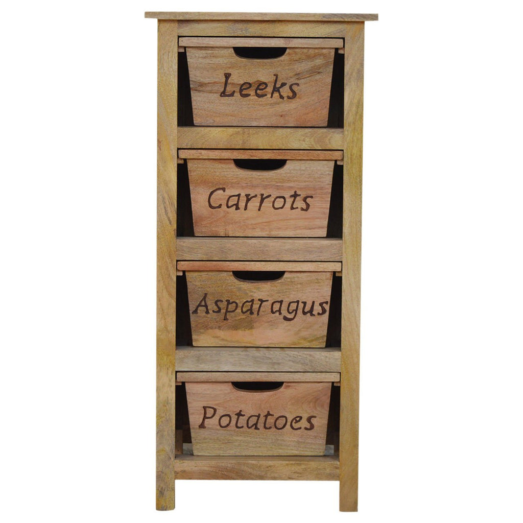 Armoire de cuisine sculptée