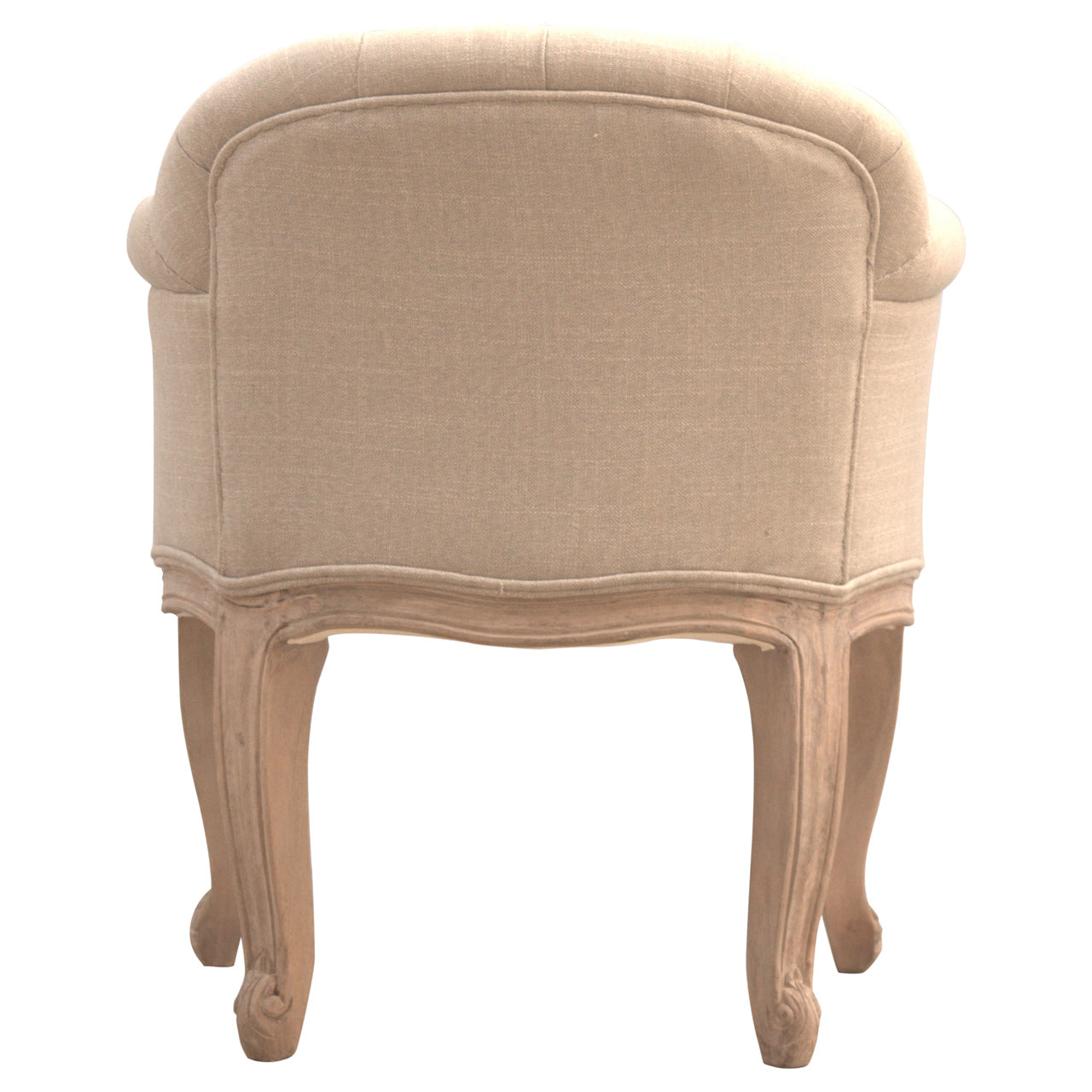 Fauteuil capitonné profond de style français