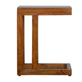 Table d'appoint à une face, finition châtaigne