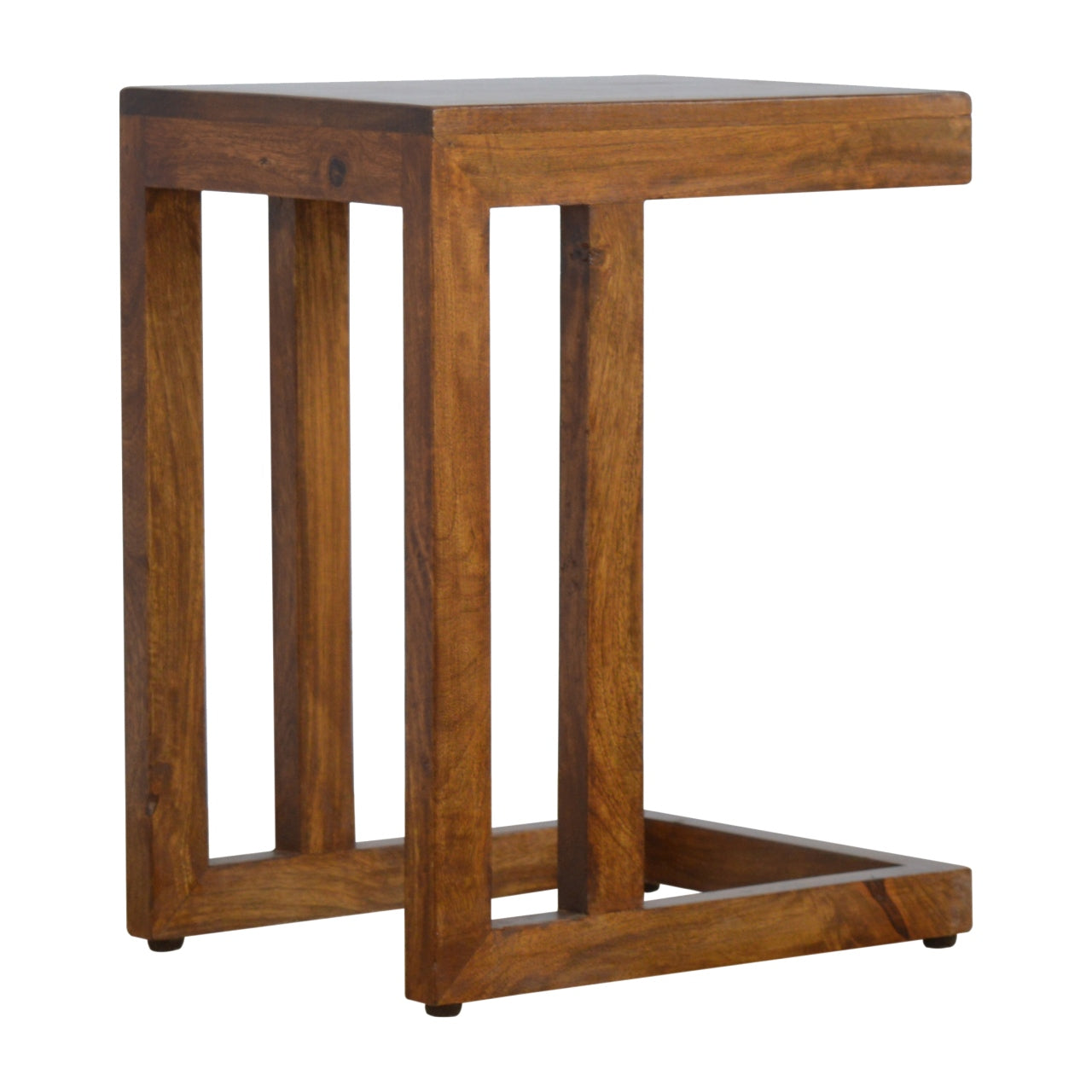 Table d'appoint à une face, finition châtaigne
