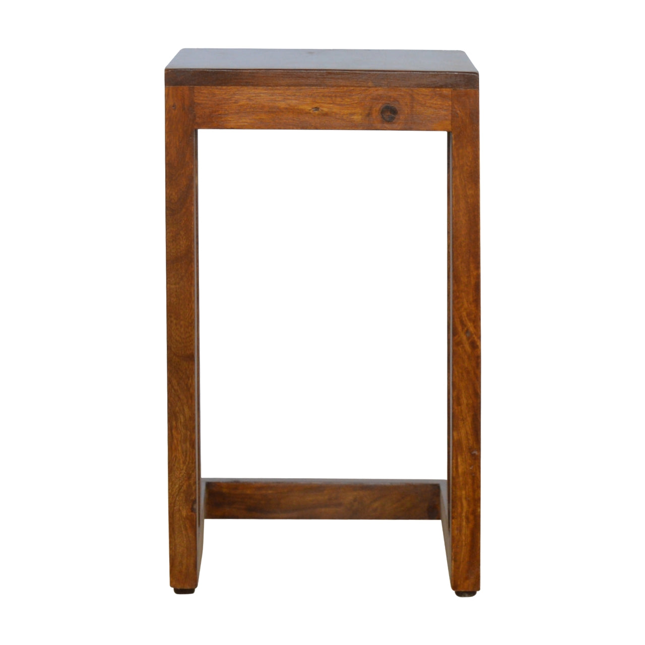 Table d'appoint à une face, finition châtaigne