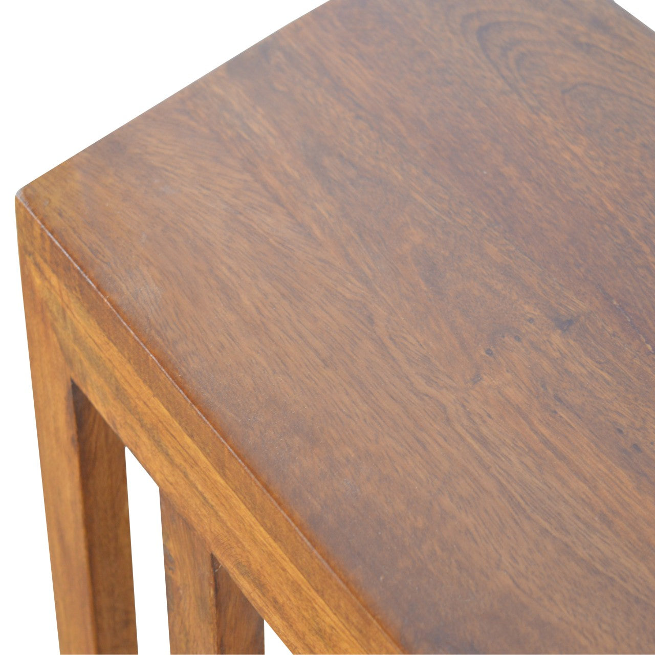 Table d'appoint à une face, finition châtaigne
