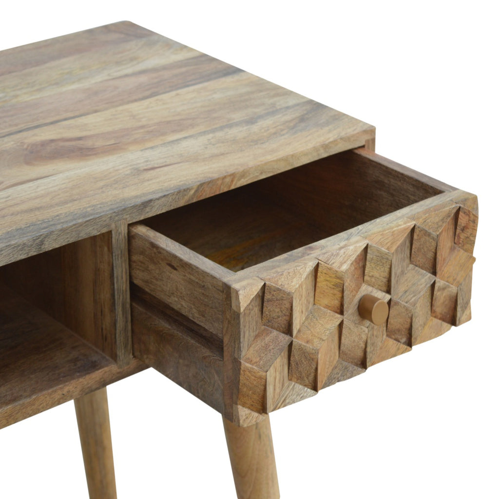Bureau cubique sculpté