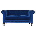 Canapé Chesterfield en velours bleu royal