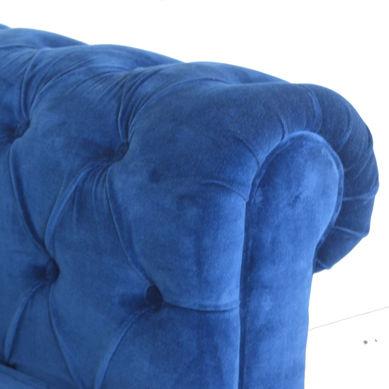 Canapé Chesterfield en velours bleu royal