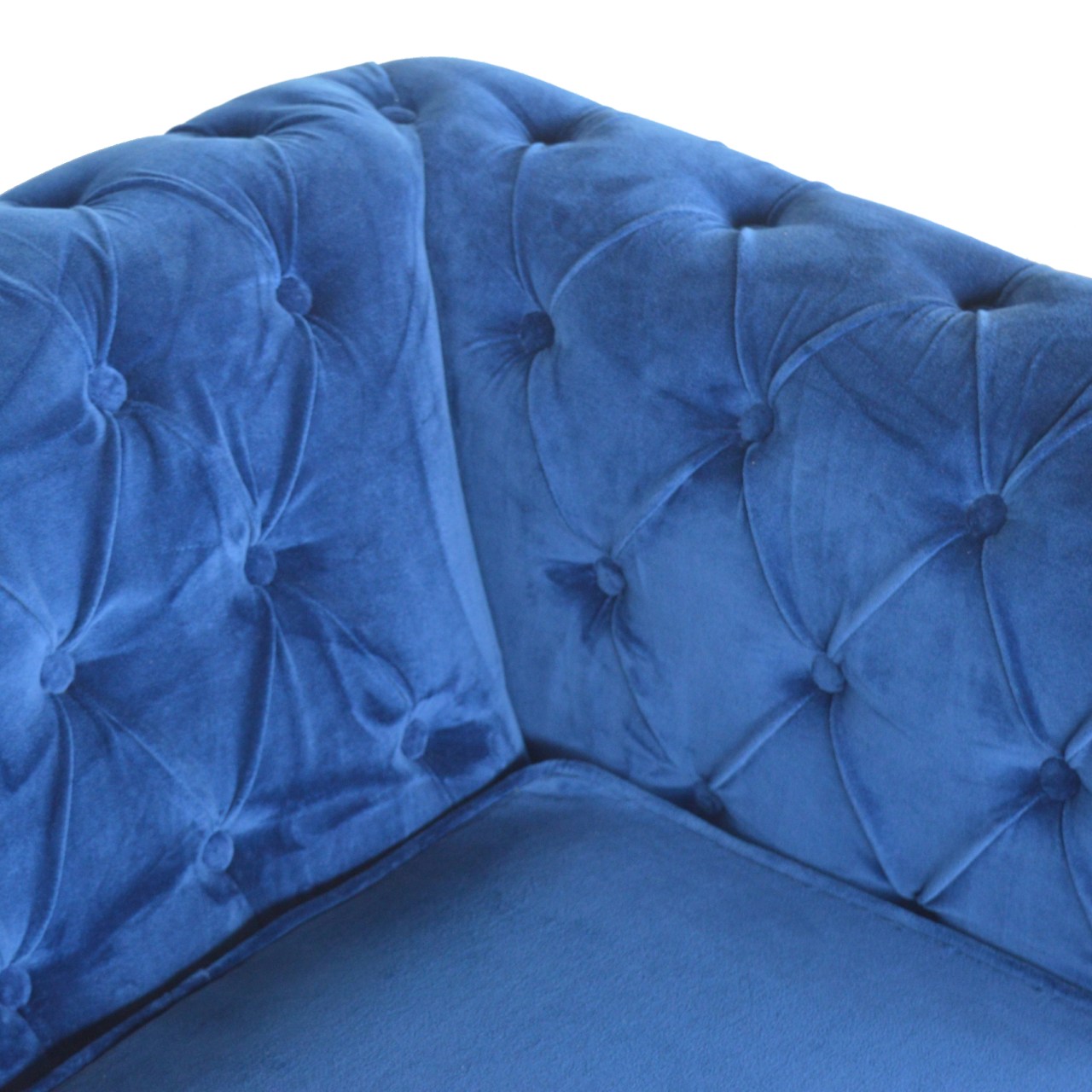 Canapé Chesterfield en velours bleu royal
